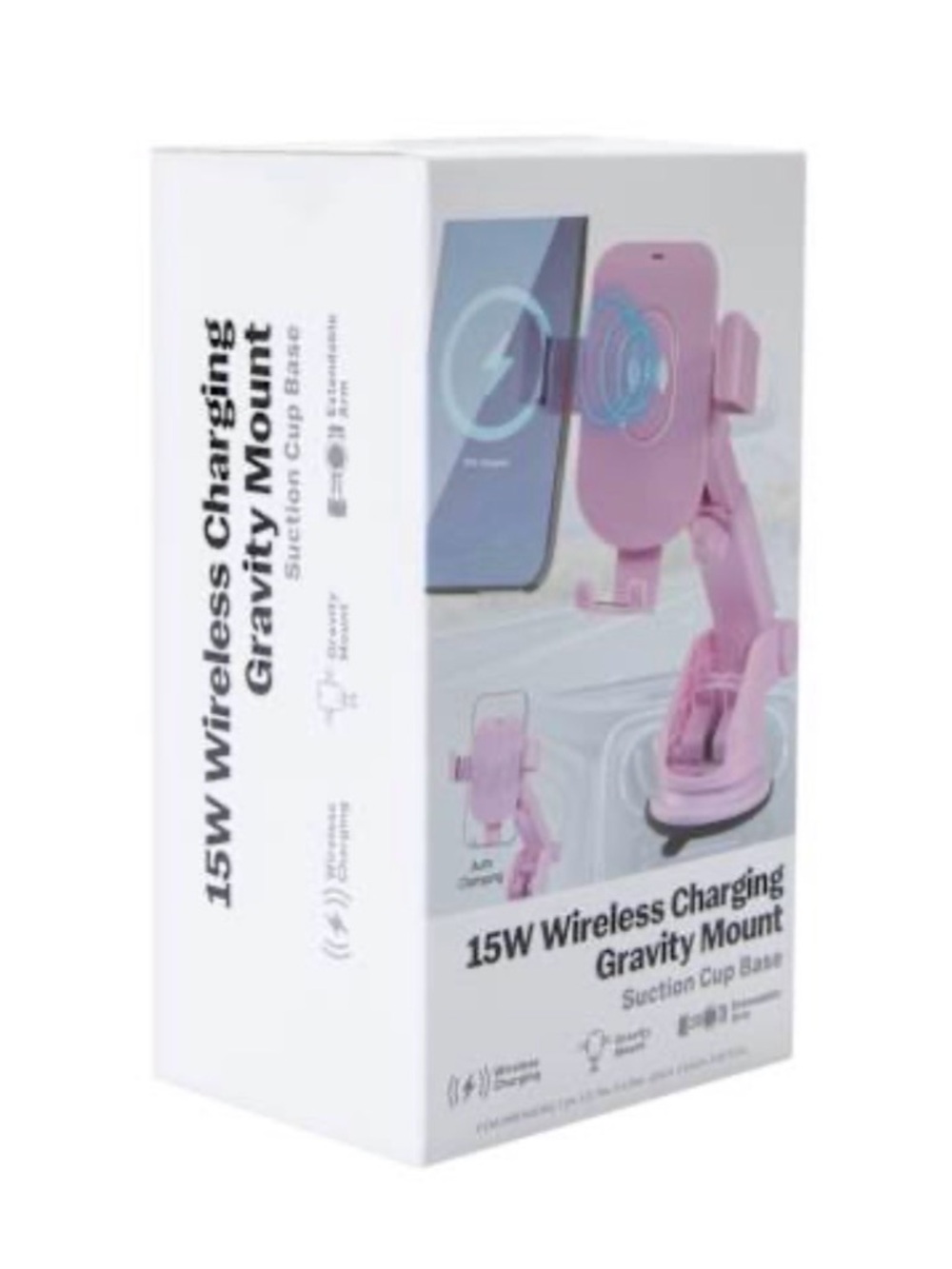 NWT 15W Wireless Charging Gravity Mount - Pink
